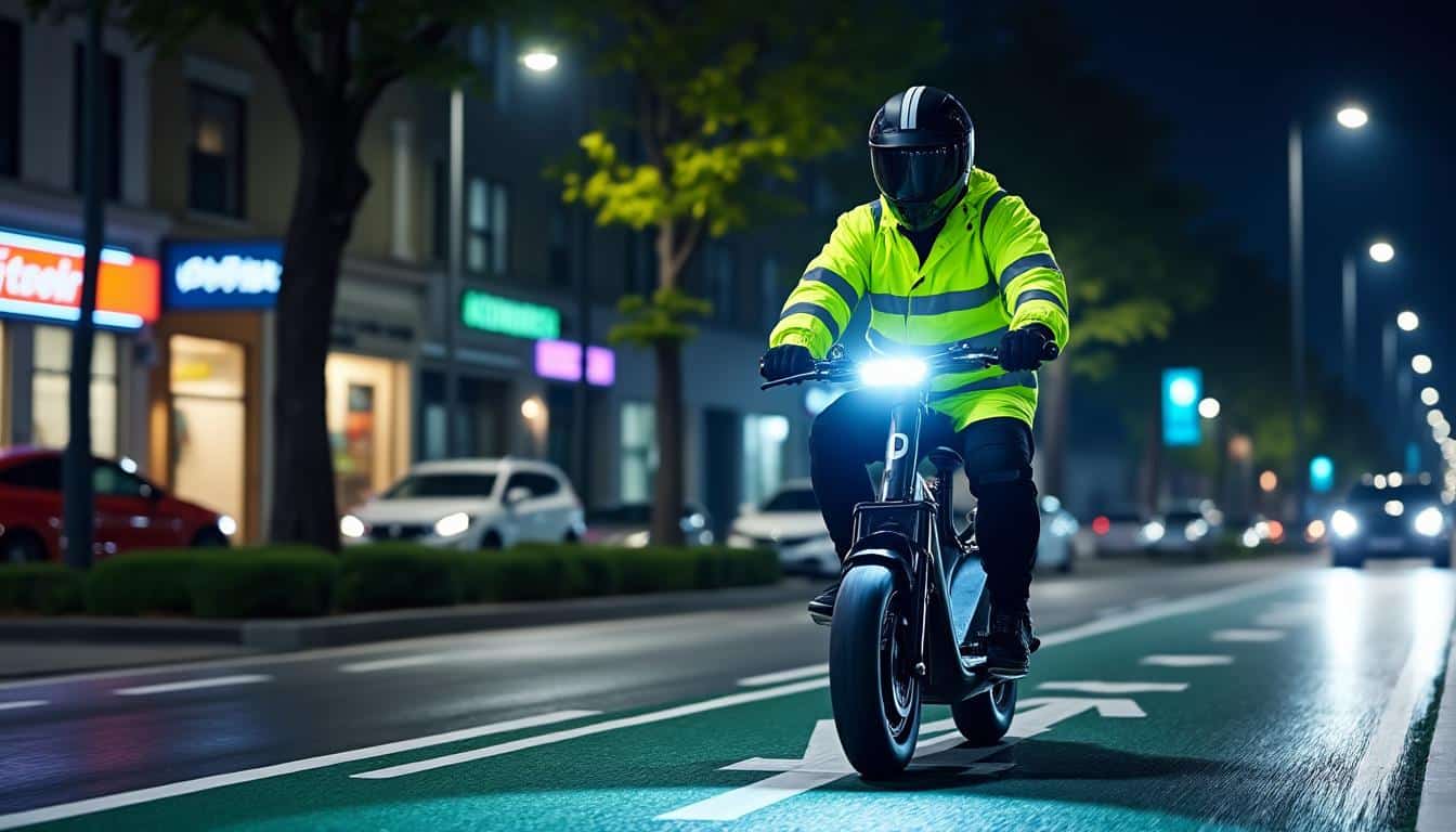 découvrez les équipements obligatoires et nos recommandations pour conduire une trottinette en toute sécurité la nuit.