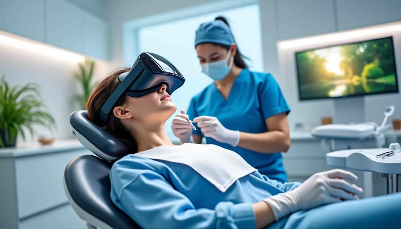 découvrez comment la réalité virtuelle (vr) aide à réduire la douleur et l'anxiété pendant les soins dentaires, offrant une expérience plus confortable aux patients.
